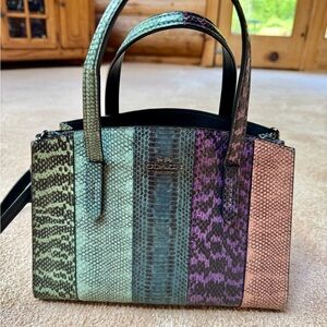 Coach Multicolor Snakeskin Satchel